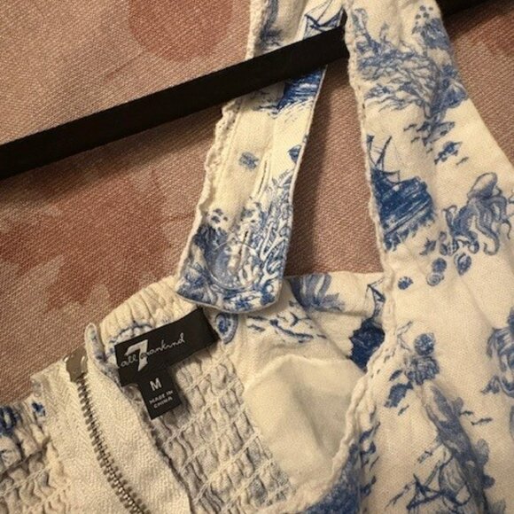 NWOT NEVER WORN 7 For All Mankind Marine Life Toile Dress NEVER WORN - Picture 7 of 7